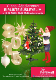 Prime Mall İskenderun'da Yılbaşı Ağacını Birlikte Süsleyelim