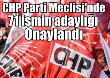 CHP Parti Meclisi'nde 71 ismin adaylığı onaylandı