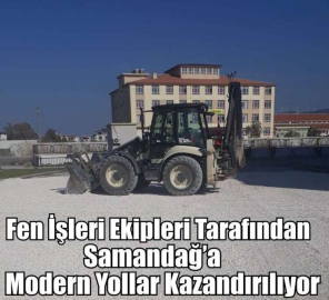 Samandağ’da yol yapım ve onarım çalışmaları sürdürülüyor