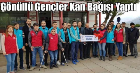 Kan Bağışı Kampanyasına Gönüllü Gençler Destek Verdi