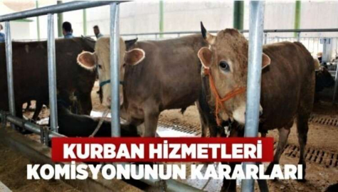 Kurban Hizmetleri Komisyon Kararı Açıklandı