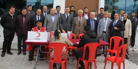 Arsuz’da Türk Kızılayına Kan Bağışı Desteği