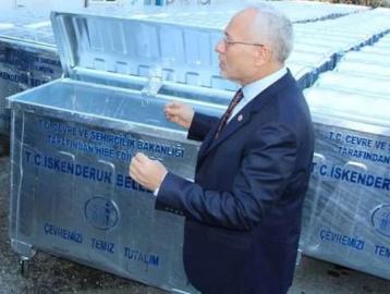 İskenderun Belediyesine 730 Adet Çöp Konteyneri Hibe Edildi