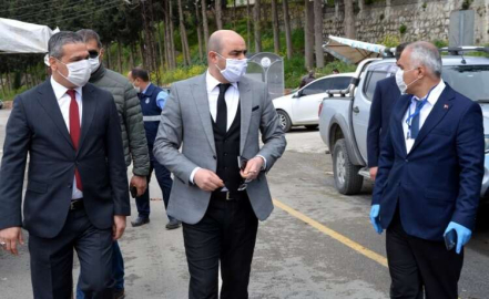 Başkan Gül ve Kaymakam Baskın'dan Covit19 denetimi