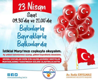 Başkan Eryılmaz 23 Nisan Coşkusunu Balkonlardan Kutlamaya Davet Etti