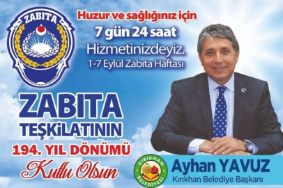 Başkan Yavuz Zabıta Haftasını Kutladı