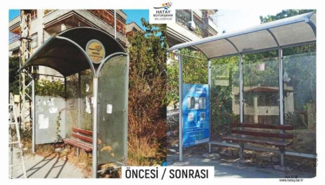 Duraklarda bakım, onarım ve yenileme çalışması gerçekleştirildi