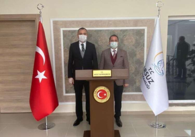 İSTE Rektörü Depçi'den Arsuz Kaymakamı Sarı'ya Ziyaret