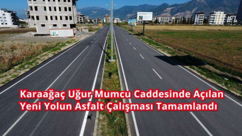 Karaağaç Uğur Mumcu Caddesi’nde Açılan Yeni Yolun Asfalt Çalışması Tamamlandı