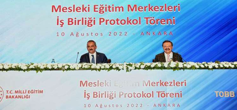 TOBB İle Mesleki Eğitim Merkezleri Alanında İş Birliği Protokolü İmzalandı