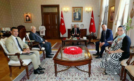 Vali Doğan, İtalya’nın Suriye Özel Temsilcisi Ravagnan’ı Kabul Etti