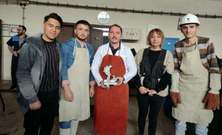 Rektör Depci Döküm Atölyesindeydi