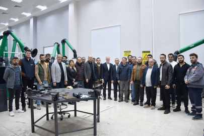 İTSO Başkanı Yılmaz ve Sektör Temsilcileri İSTE Kaynakçılık Mükemmeliyet Merkezi’ni ziyaret etti