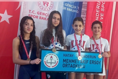 Mehmet Akif Ersoy Ortaokulu’ndan Yüzmede Büyük Başarı