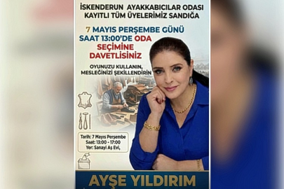 AYŞE YILDIRIM, İSKENDERUN AYAKKABICILAR ODASI BAŞKANLIĞINA ADAYLIĞINI AÇIKLADI