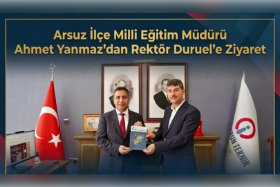 Arsuz İlçe Milli Eğitim Müdürü Ahmet Yanmaz’dan Rektör Duruel’e Ziyaret