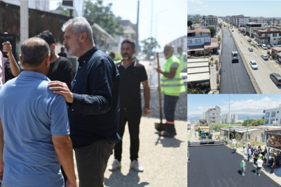 Başkan Öntürk, Karaağaç Mahallesi’nde 20 metrelik yolda asfalt çalışmalarını yerinde inceledi