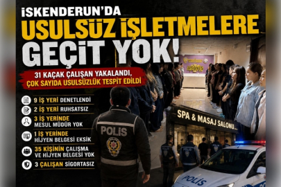 ​İSKENDERUN’DA USULSÜZ FAALİYET GÖSTEREN İŞLETMELERE GEÇİT YOK